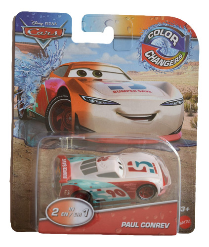 Disney Pixar Cars Paul Conrev, Cambiadores De Color Escala .