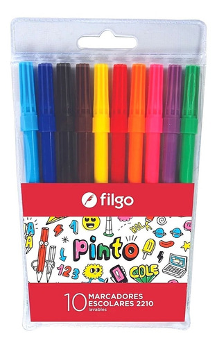 Marcadores Filgo Estuche X10 Colores 2210