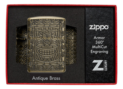 Encendedor Zippo Diseño Tiki Totem