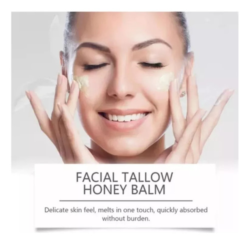De Bálsamo De Sebo De Res Batido Y Miel, Crema Facial Con ×3