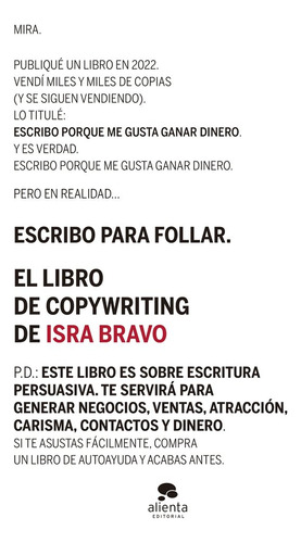 Libro El Libro De Copywriting - Bravo, Isra