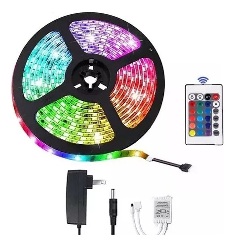 Rollo Cinta Led Rgb 2835 15 Mts C/control Y Transformador 