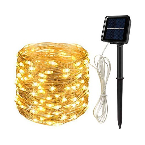 Cadena De Luces Solares Al Aire Libre 65 6 Pies 200 Led...