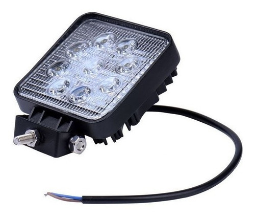 Imagen 5 de 8 de Faro Reflector Led 27w Mayor Disipador P/ 4x4 Cosechadoras