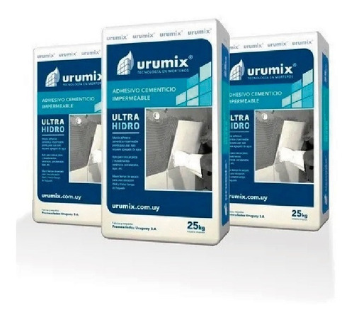 Imagen 2 de 6 de Urumix Pegamento De Porcelanatos Impermeable 25 Kg