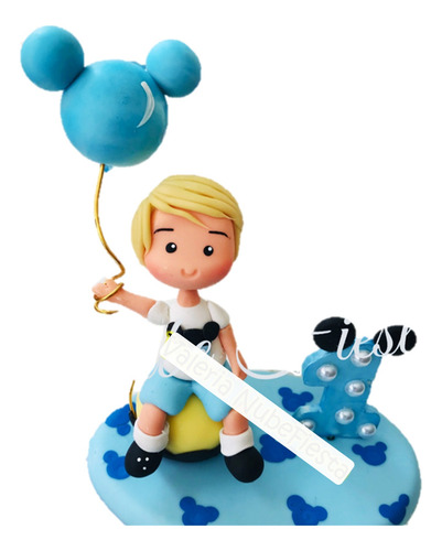 Cake Topper Mickey Micky Mouse Pasta Francesa Vela Pastel