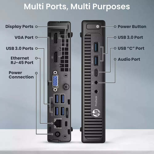 Cpu Mini Hp Elitedesk 800 G2 Intelcore I5-516gb Ssd+16gb Ram (Usado)