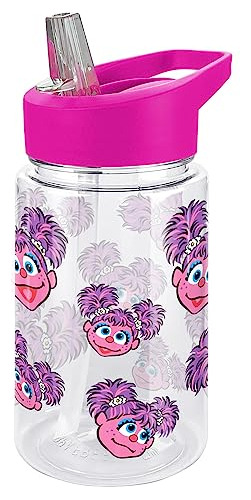 Botella De Agua De Plástico Tritan Con Pajita Sesame Street