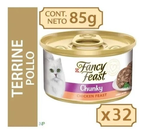 Alimento Húmedo Gato Fancy Feast Terrine Pollo 85g X 32un