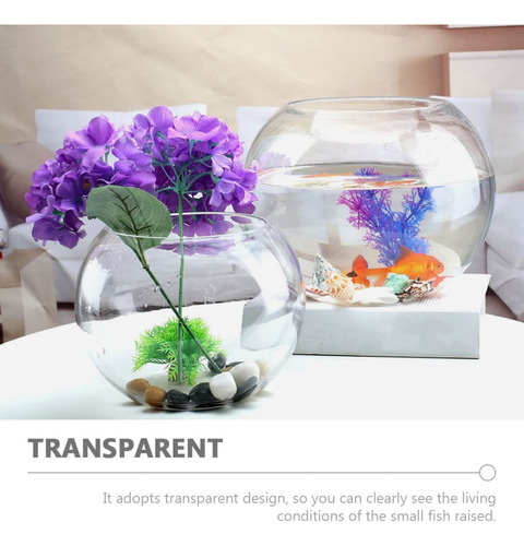 Pecera De Vidrio Portátil Para Acuario Y Decoración Del Hoga Transparente