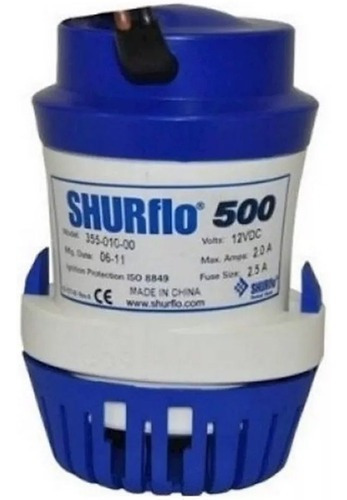 Bomba De Porão 500 Gph Shurflo 1.890 Litros Por Hora 12v