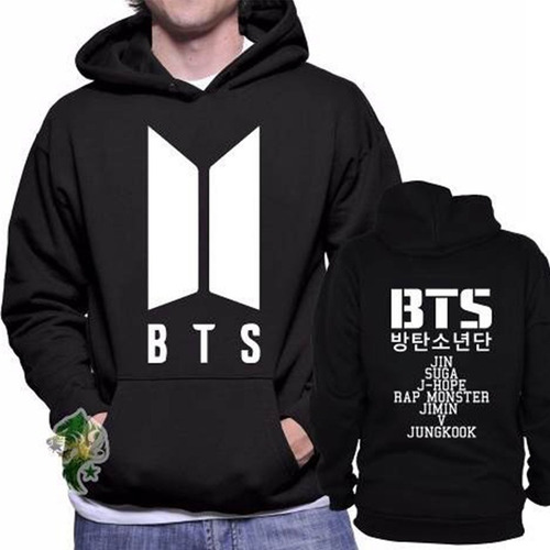 Blusa Moletom Infantil Frio Bts Nomes Banda Completa Capuz