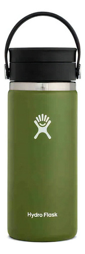 Botella Térmica Hydro Flask Boca Ancha Flex Sip Lid 473 Ml Color Verde Oliva