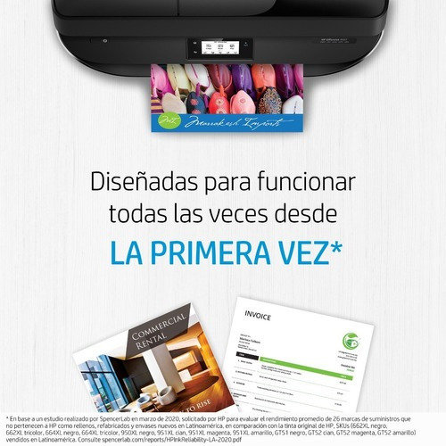 Imagen 8 de 10 de Cartucho De Tinta Hp 667 3ym78al Tricolor Original 2375 1275