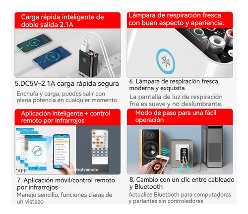 Adaptador Bluetooth Receptor Bluetooth Transmisor 2 En 1