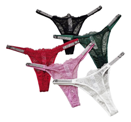 Tanga Sexy Para Mujer Bragas De Algodón Con Espalda En T A