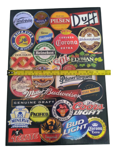 Marcas Cervezas Cuadro Cartel Bar Cantina G118