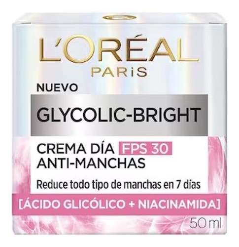 Loreal Crema Glycolic Bright Dia Fps 30 50 Ml. - Jsaúl
