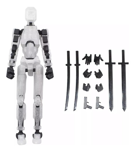 Maniquí Robot Móvil Multiarticulado Impreso En 3d En 5p