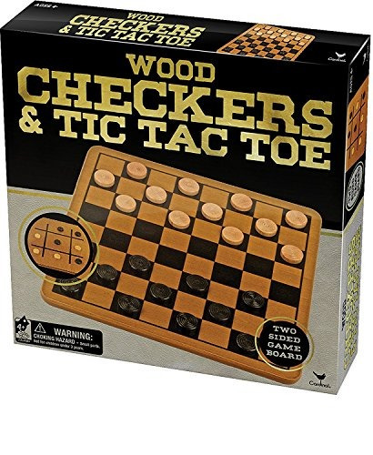 Cardinal Wood Checkers - Tic Tac Toe