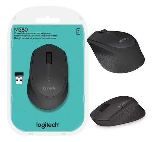 Logitech M280 Óptico 3 Botones Inalámbrico Negro 