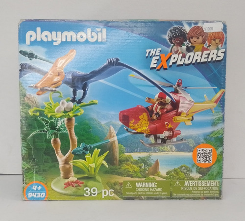 Playmobil 9430 Helicóptero Con Pterodáctil Sellado Rtrmx Pm