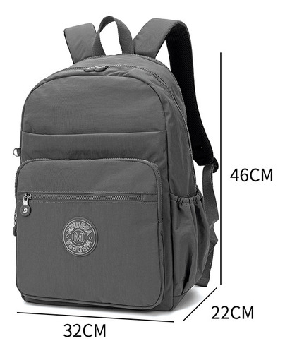 Mochila Portátil Mindesa Para Hombre Y Mujer, Mochila Escola Color D.grey Diseño De La Tela 18 Inches