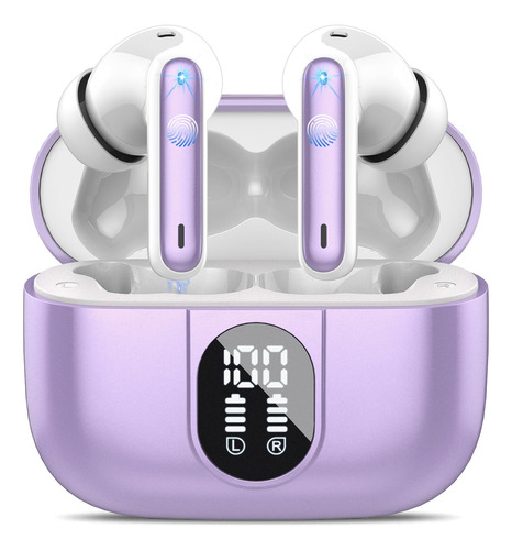 Audífonos Inalámbricos Con Bluetooth Csasan J90 Pro Púrpura