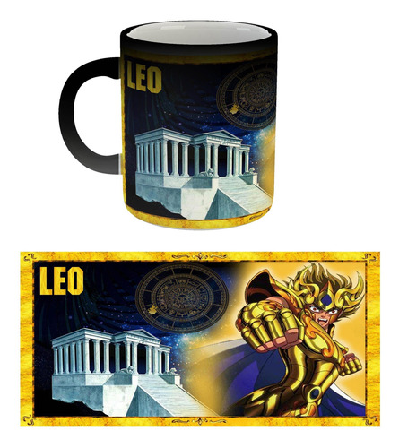 Taza Mágica Caballeros Del Zodíaco Leo |de Hoy No Pasa| 19