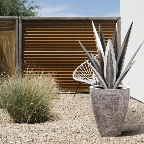 Asbefore 2 Pcs Escultura Al Aire Libre Cactus De Metal Cactu
