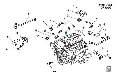 Valvula Pcv Gmc Savana 3500 V8 5.7l 2002