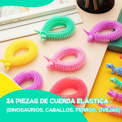 24 Piezas Juguetes De Cuerda Elástica, Juguetes Sensoriales