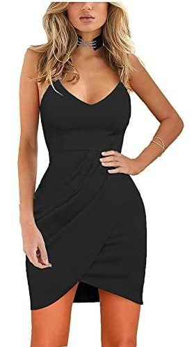 Vestido Bodycon Escote En V Y Tirantes Spaghetti