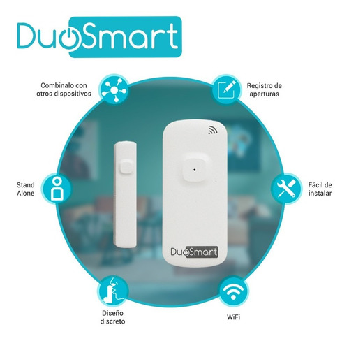Imagen 3 de 5 de Sensor Magnético Wifi D10 Para Puerteas Y Ventanas