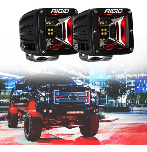 Imagen 2 de 2 de Faros Dually Led Rigid Industries Radiance Rojo Backlight