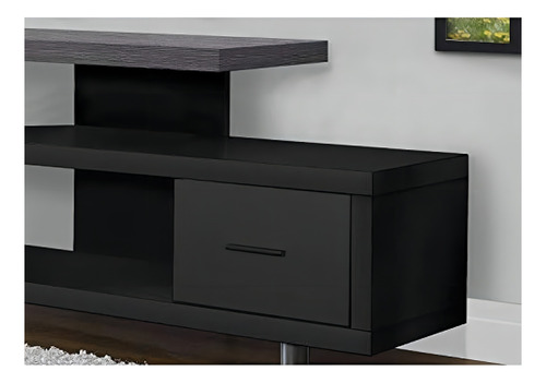 Monarch Specialties I Stand-60 L Top Gris Con Soporte Para