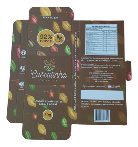 Kit 03 Barras De Chocolate Artesanal 92% Cacau Sem Lactose