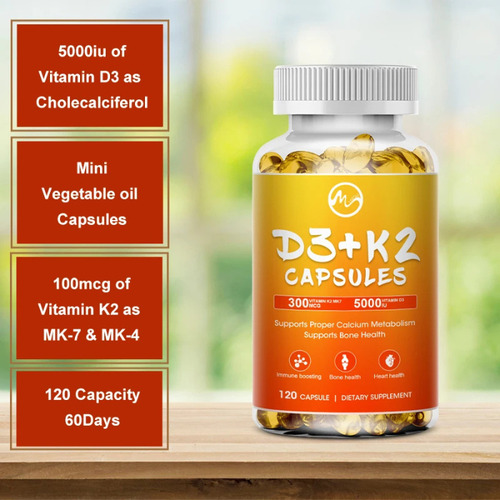 Vitamina K2+d3 Nueva Formula 120 Cápsulas Veganas