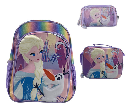 Set 3 En 1 Frozen Gepack Incluye Mochila,lonchera Y Lapicera
