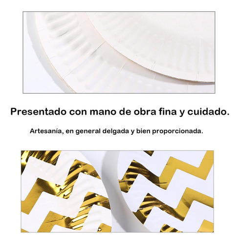 100 Pz Plato Cartón Biodegradable Vajilla Fiesta 18 Cm
