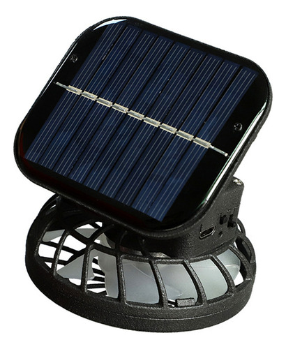 Ventilador De Mano Recargable, Carga Solar, Refrigeración Po