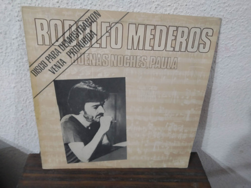 Rodolfo Mederos - Buenas Noches Paula Vinilo Promo Lp