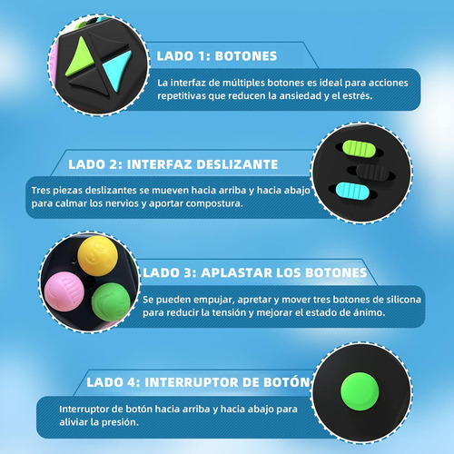 Dodecagon Fidget Que Alivia El Estrés Y La Ansiedad, Cubo