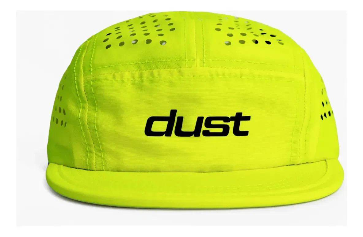 Boné Five Panel Performance Airtech Corrida Aba Curta Dust Amarelo Un Esportivo Treino Academia Respirável Secagem Rápida Unissex
