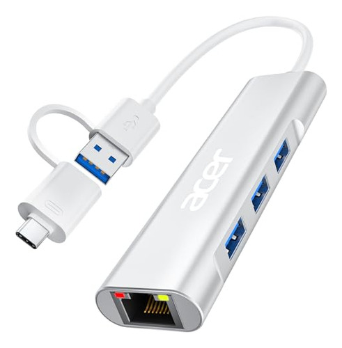 Adaptador Acer Usb C A Ethernet, Concentrador Usb-a/c 4 En 1