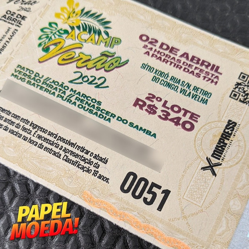 Imagem 1 de 6 de Ingresso Impressão Colorida Simples . 500 Unids