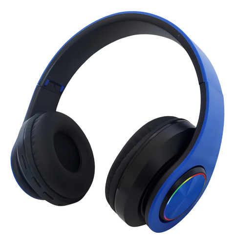 Fone De Ouvido Bluetooth Led Sem Fio Wireless Starmega St-96 Cor Azul