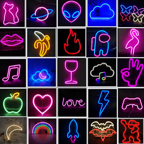 Moon (battery + Usb Dual Use) - Pink - Led Banana Note Neon