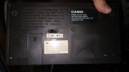 Rádio Relógio Casio Nv-2785 1986 Colecionador Raridade