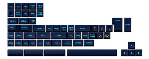 Keycaps Gamer Akko Starry Night Osa Pbt Double Shot 185 Un